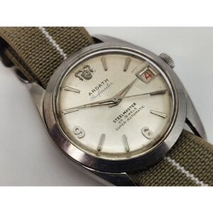 Vintage Ardath 25 Jewels Super Automatic Date Swiss Made Wristwatch 34mm